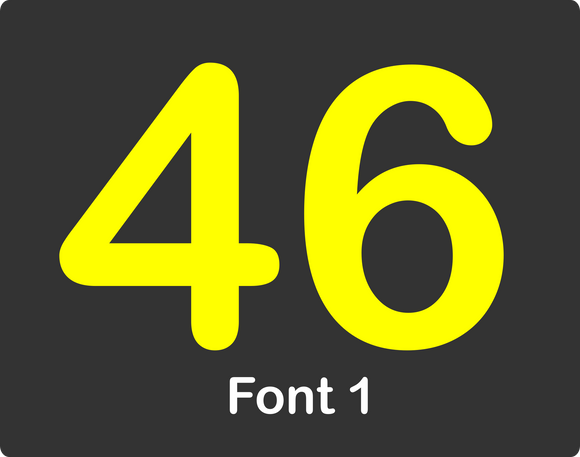 Custom Bike Numbers - Colour, Size and Font